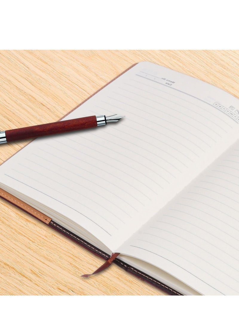 Excefore Classic Leather Journal Notebook,  Handmade Refillable Full Grain Leather Bound Journal, A5 Size Hardcover Journal Notebook for Women Men, Daily Premium Notebook for Note Taking, Meeting, Travel, Writ  - Image 3