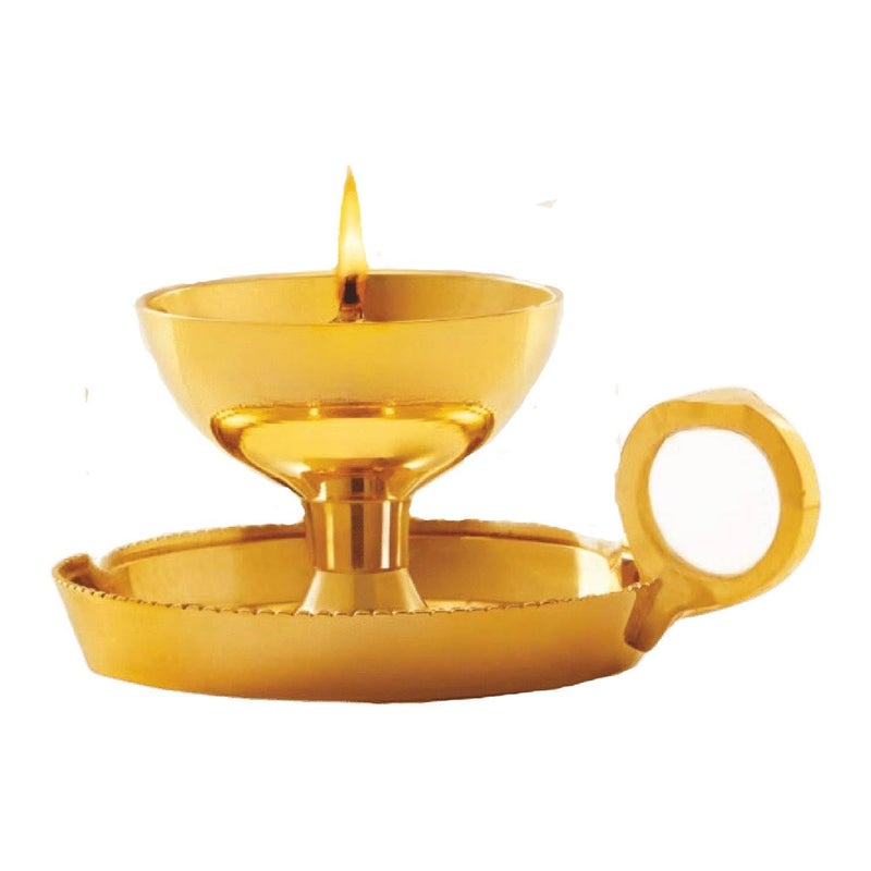 ServDharm Brass Akhand Diya Large 65 Inches 40 ml Oil Capacity - Image 4