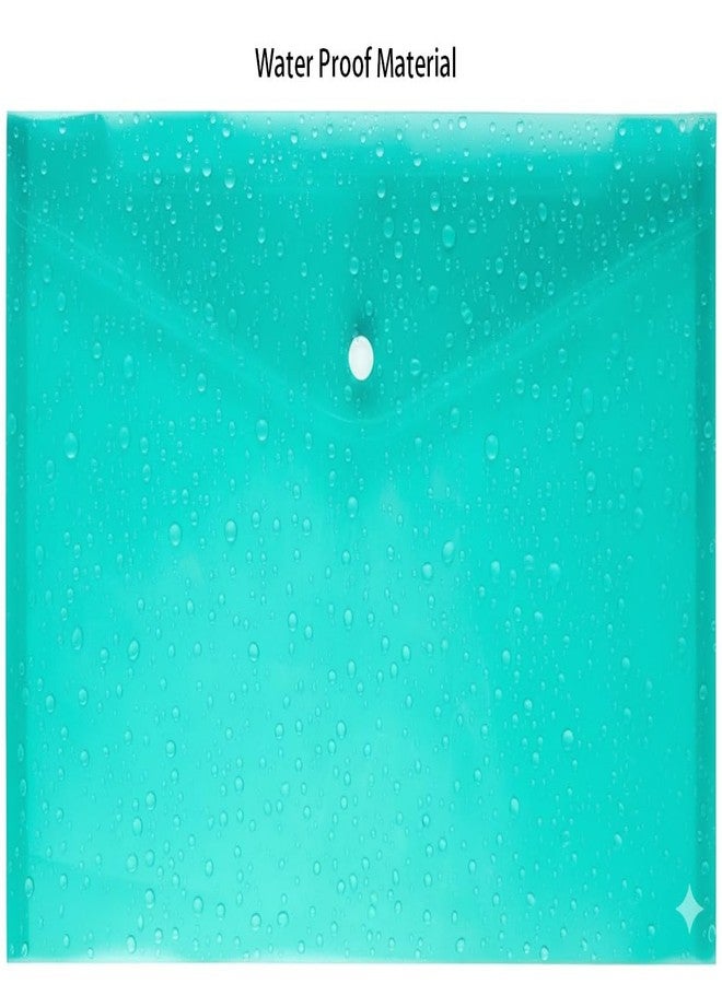 حقيبة تخزين ملفات وشهادات بحجم A4 و FS Legal من Shining Zon، متعددة الألوان، مزودة بزر كبس، مصنوعة من البلاستيك الشفاف لحفظ الأوراق والقرطاسية - عبوة من 10 قطع - Image 4