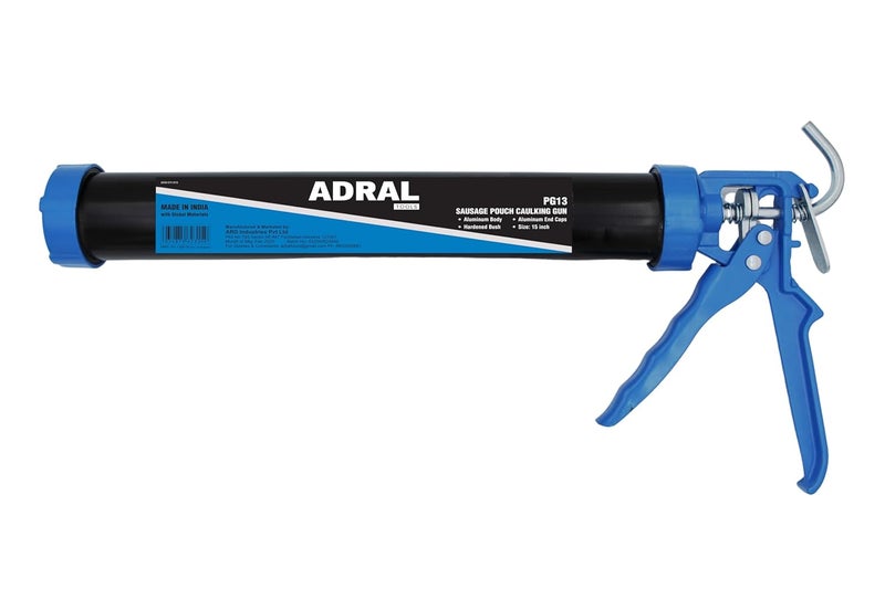 ADRAL مسدس السدادة 15 بوصة | 725 جرام | برميل ألمنيوم وأغطية نهاية صلبة | مقبض زناد ثقيل | دعامات مزدوجة للحقن | حزمة سجق 15 بوصة ومتوافقة مع خرطوشة 600 مل - Image 1