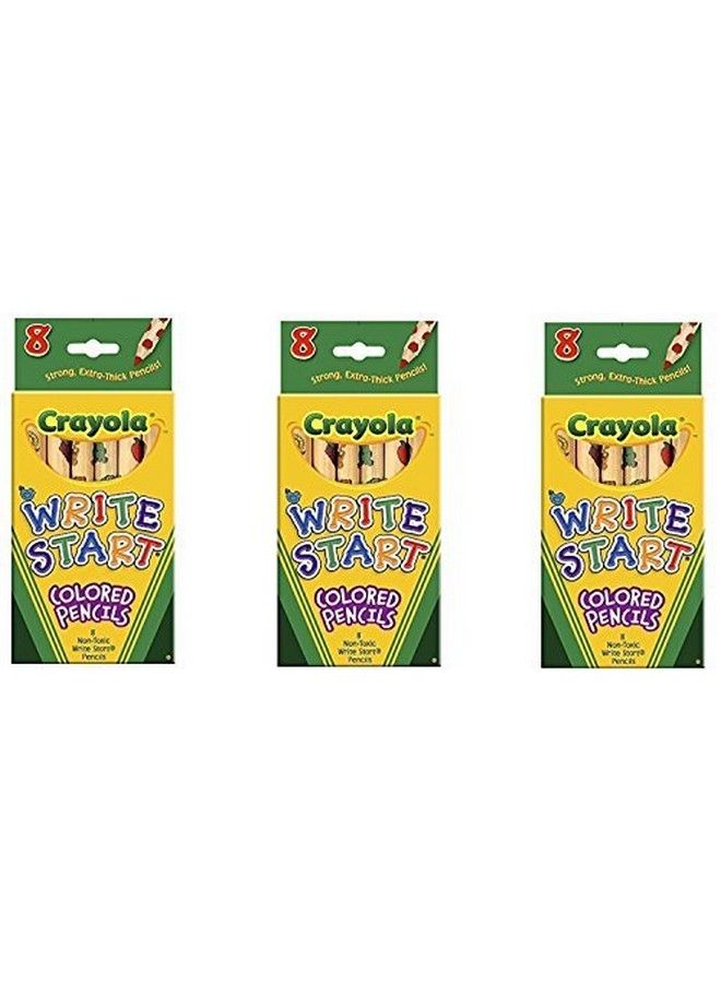 Crayola Write Start Colored Pencils 8 Pack 68 4108 (3 Pack) - Image 2