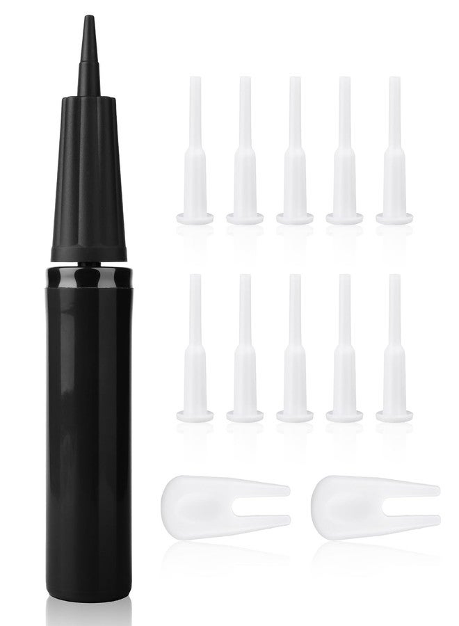PEUTIER Exercise Ball Pump Kits, Hand Air Pump for Inflatables Ball with 10pcs Short Plugs & 2pcs Plug Pullers Yoga Ball Inflator Pump Accessories - Image 1