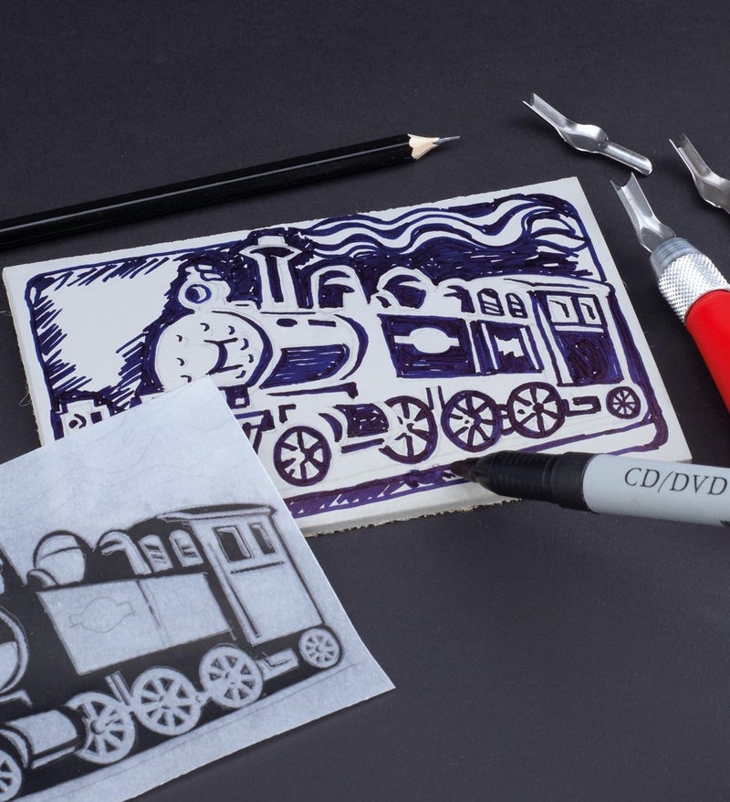 Essdee Ten Lino Cutters and Handle Set (Lino Cutter Styles 1 to 10) - Image 3