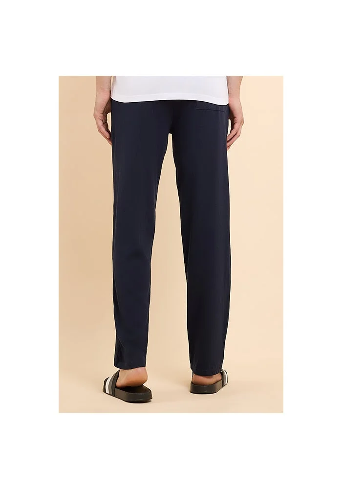 R&b  Solid Lounge Pants with Drawstring Waist for Men | Best Price UAE