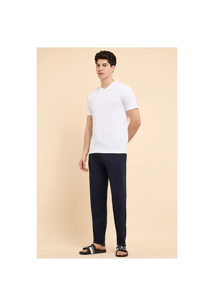 أر أند بي Solid Lounge Pants with Drawstring Waist