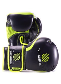 Essential Gel Boxing Gloves | Pro-Tested Kickboxing Gloves for Men and Women | Ideal for Boxing, MMA, Muay Thai, and Heavy Bag Training Black/Green