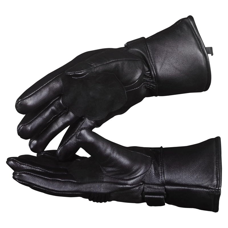 WILDSTICH Full Finger Solid Premium Leather Gloves for Winter and Hand Protective Bike Riding Leather Gloves for Men and Women - Image 4