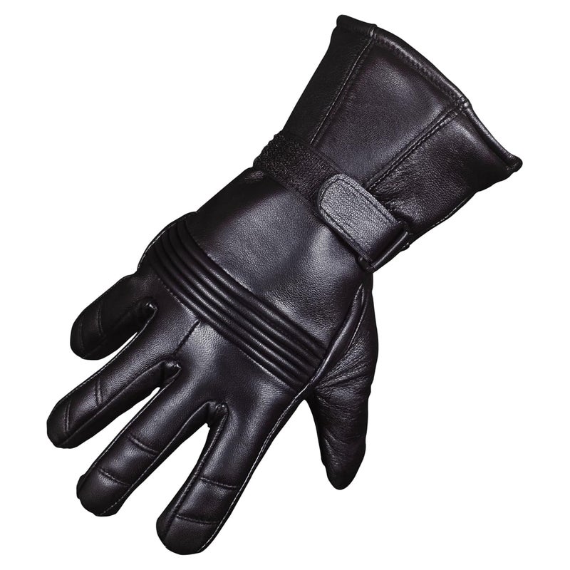 WILDSTICH Full Finger Solid Premium Leather Gloves for Winter and Hand Protective Bike Riding Leather Gloves for Men and Women - Image 1