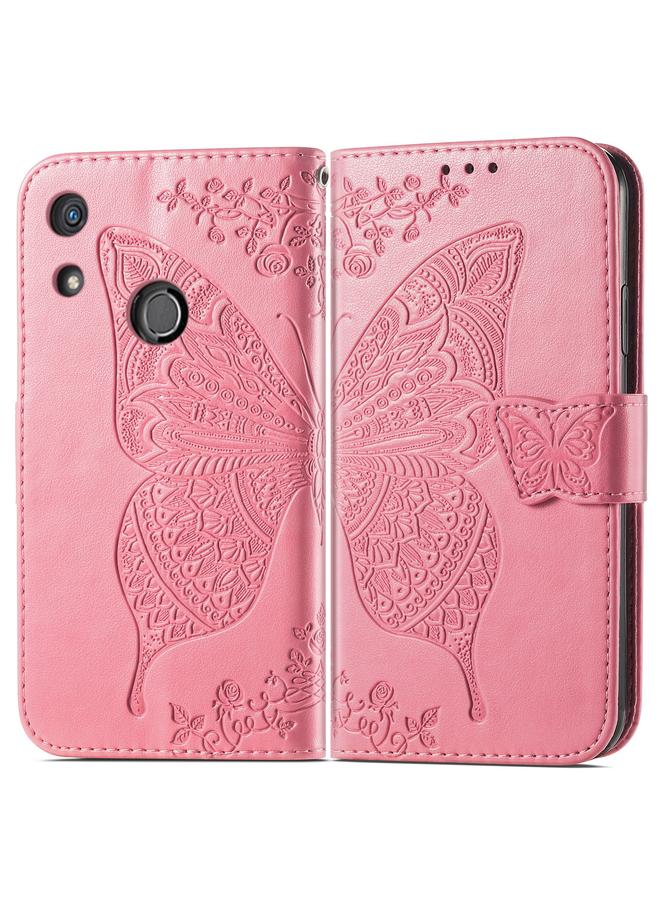 Green Tiger Case For Honor 8A Butterfly Love Flower Embossed Leather Phone Case - Image 2