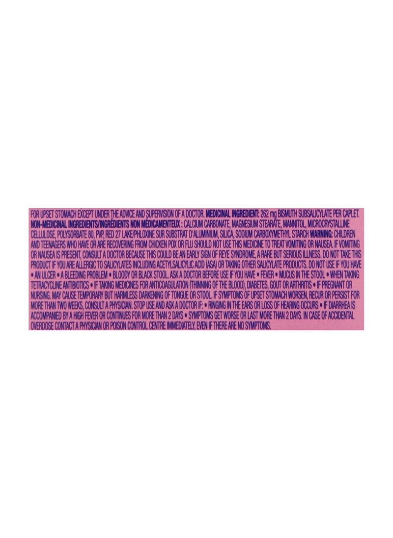 Pepto Bismol - Upset Stomach Diarrhea Relief Heartburn Nausea Indigestion Original Flavour 24 Count - Image 1