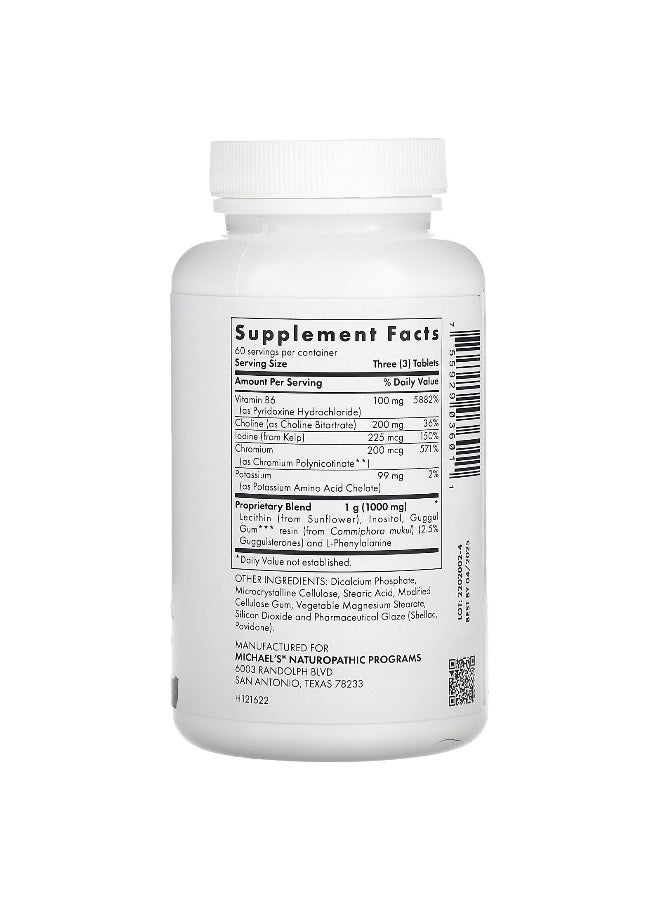 Michael's Naturopathic Michael's Naturopathic, Fat Metabolism Factors, 180 Vegetarian Tablets - Image 2