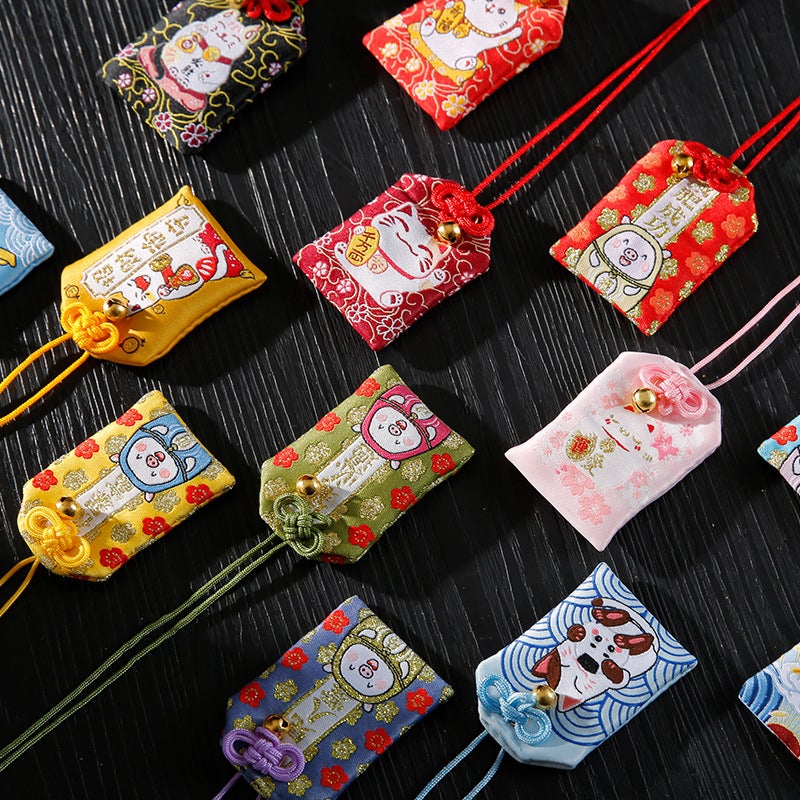 Peace And Blessing Amulet Japanese-Style Asakusa Lucky Bag Peace Talisman Portable Pendant Lucky Bag Car Hanging Ornament Handmade Sachet - Image 2