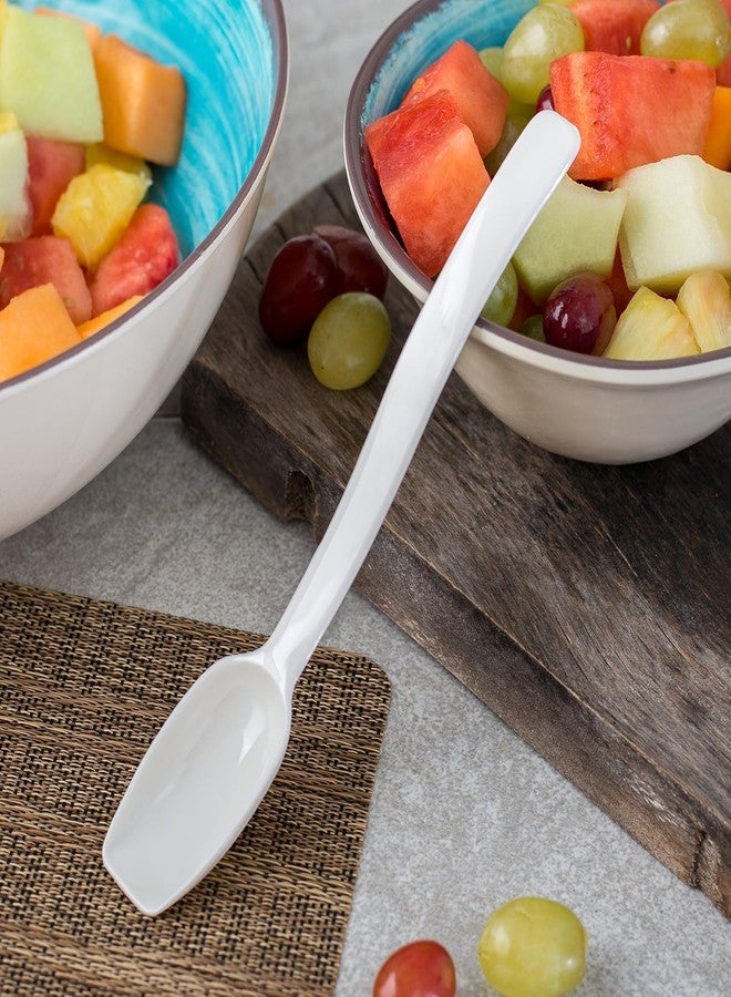 MOON WORLD 447003 Solid Buffet/Salad Serving Spoon (White, Pack of 6) - Image 3