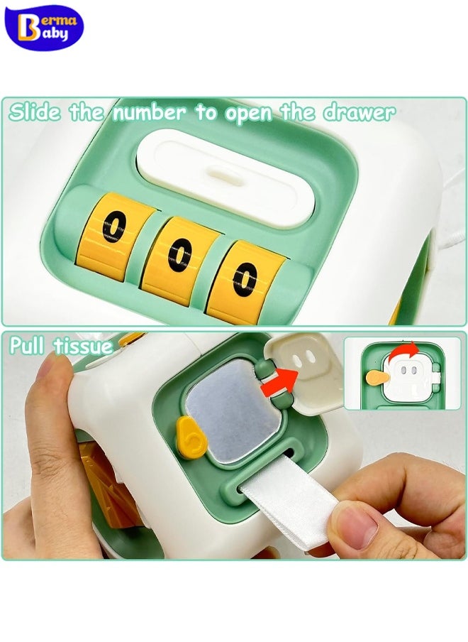 Berma Baby Baby Busy Cubes   Montessori Toys for Kids Over 1 Year Old, Fine Motor Skills Learning Toys, Travel Toys for Kids 1-3 Year Old, Educational Toys for Kids Over 12 Months, 1st Birthday Gift (Green)  - Image 5