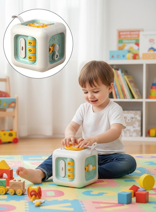 Berma Baby مكعبات بيبي بيزي، ألعاب مونتيسوري للأطفال فوق سن عام واحد، ألعاب تعليمية للمهارات الحركية الدقيقة، ألعاب سفر للأطفال من سن 1 إلى 3 سنوات، ألعاب تعليمية للأطفال فوق 12 شهرًا، هدية عيد الميلاد الأول (أخضر) - Image 1