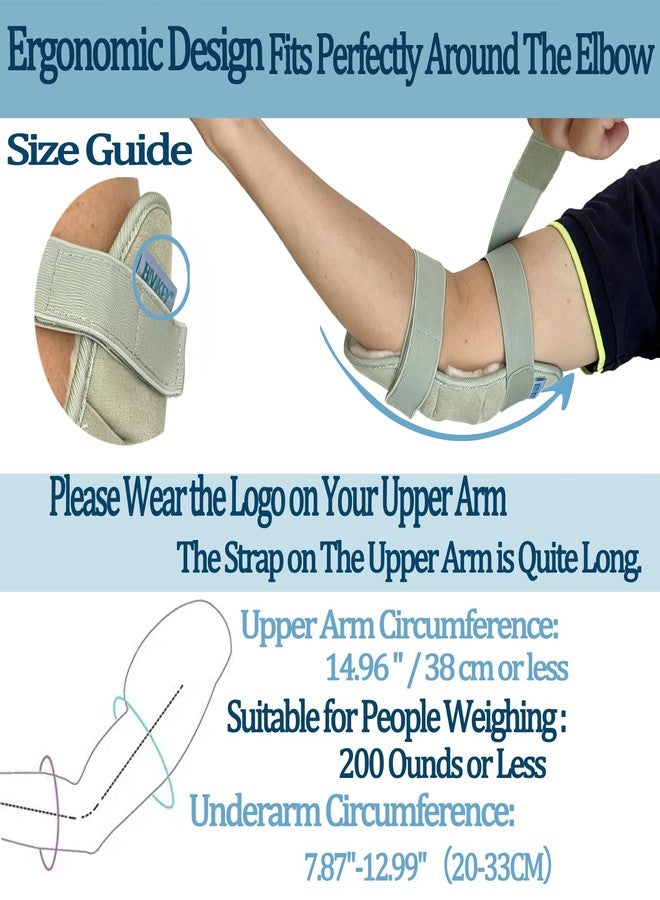 BIVIKEY 1 Pcs Supe Soft Australian Sheepskin Elbow Pressure Sores Protector Elbow Pads Cushion Adjustable Suitable for Office Home Elderly Care and Medical Institutions Unisex Green - Image 4
