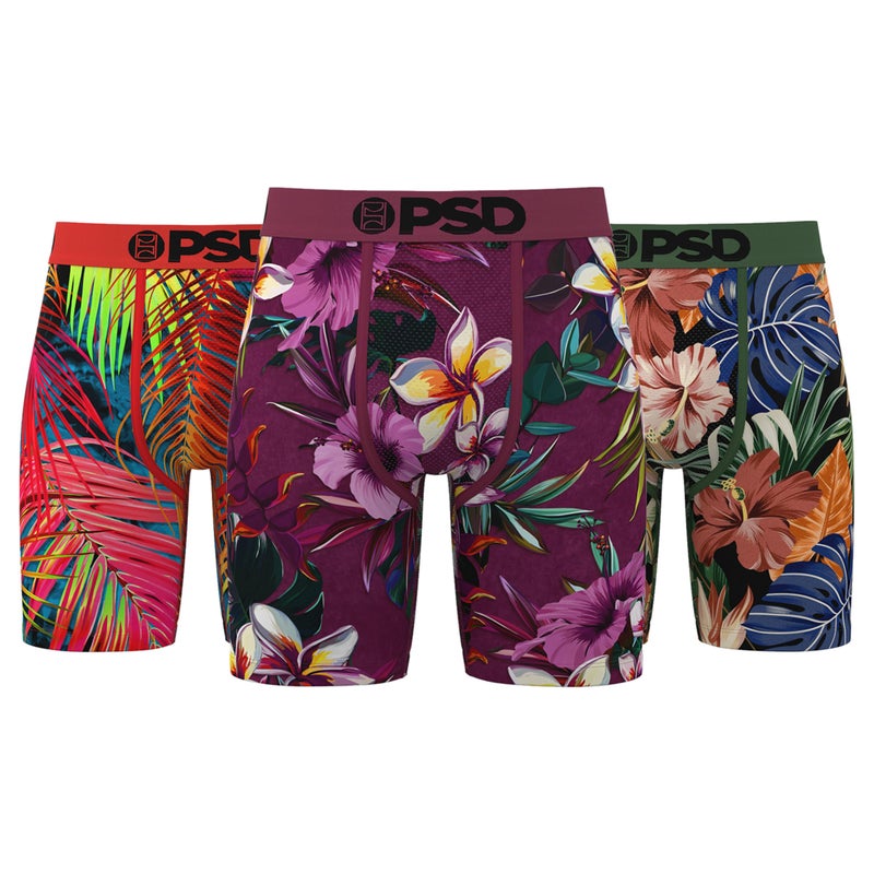 PSD Men's Wave Runner 3-Pack Boxer Brief, Multi, M - Image 1