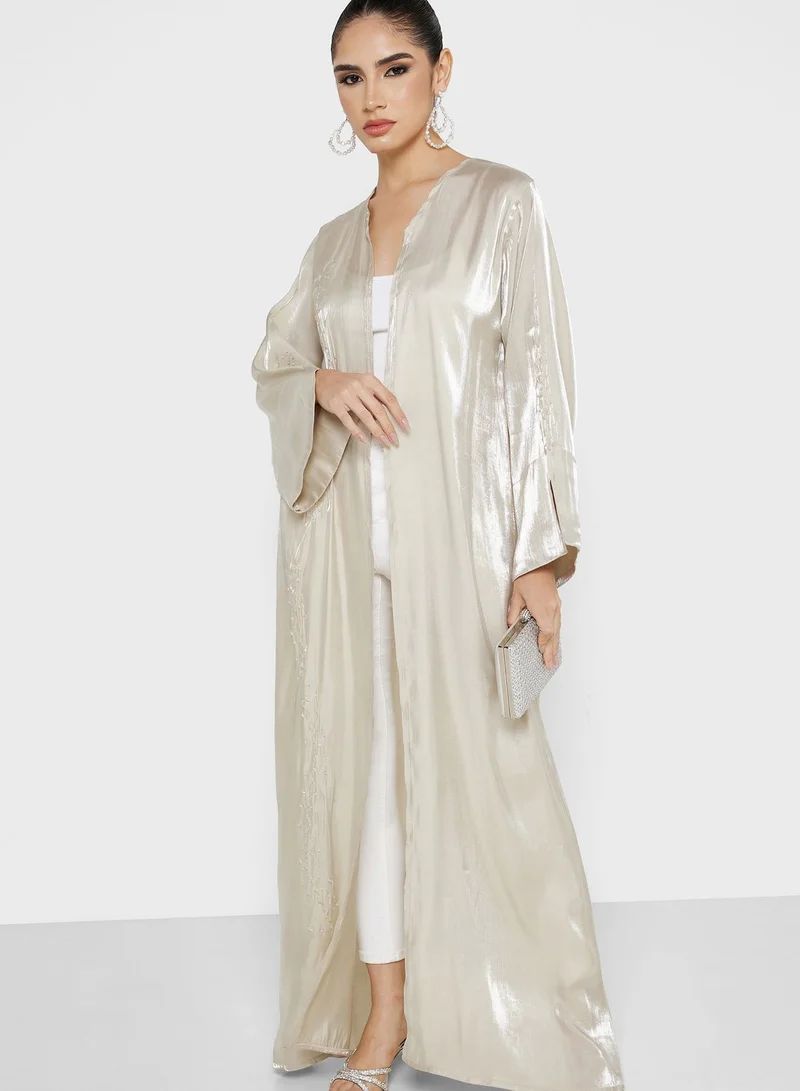 Khizana Embellished Detail Abaya With Sheila