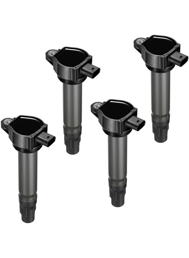 BDFHYK Ignition Coil Pack UF557 Set of 4 Compatible with Chrysler 200 Sebring Dodge Avenger Caliber Journey Jeep Compass Patriot 1.8L 2.0L 2.4L L4 Replacement for IC637 IC637SB 921-2108 - Image 1