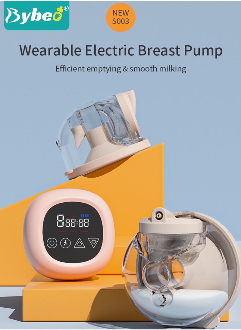 Bybeo - Electric Wearable Hands-Free Breast Pump with 30 PCS Breastmilk Storage Bags, Low Noise & Painless, LCD Display, 3 Modes & 9 Levels - Image 1