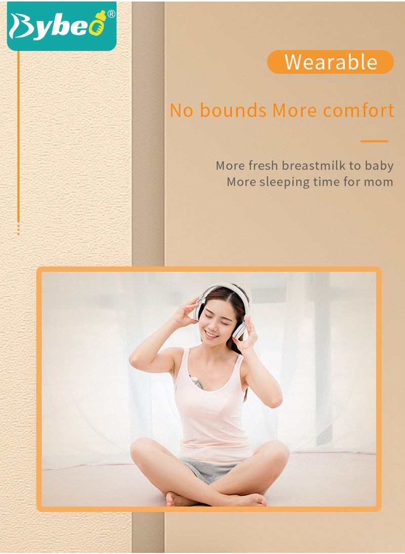 Bybeo - Electric Wearable Hands-Free Breast Pump with 30 PCS Breastmilk Storage Bags, Low Noise & Painless, LCD Display, 3 Modes & 9 Levels - Image 1