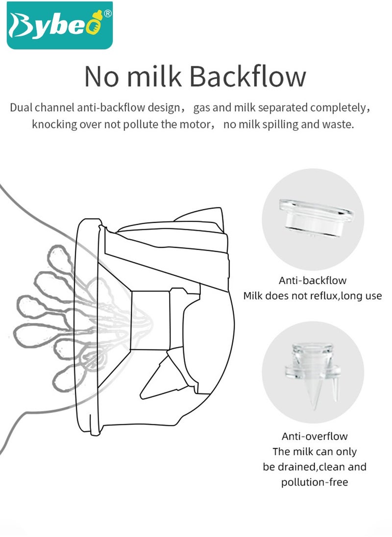 Bybeo - Electric Wearable Hands-Free Breast Pump with 30 PCS Breastmilk Storage Bags, Low Noise & Painless, LCD Display, 3 Modes & 9 Levels - Image 1