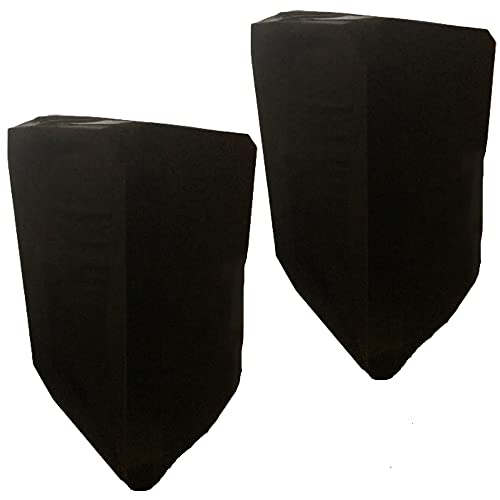 Skyour Black 101215 PA DJ Speaker Cover 2pcs Scrim Stretchy Speaker Cover for Wedding Church Club RSC128W 2PCSBlack - Image 1