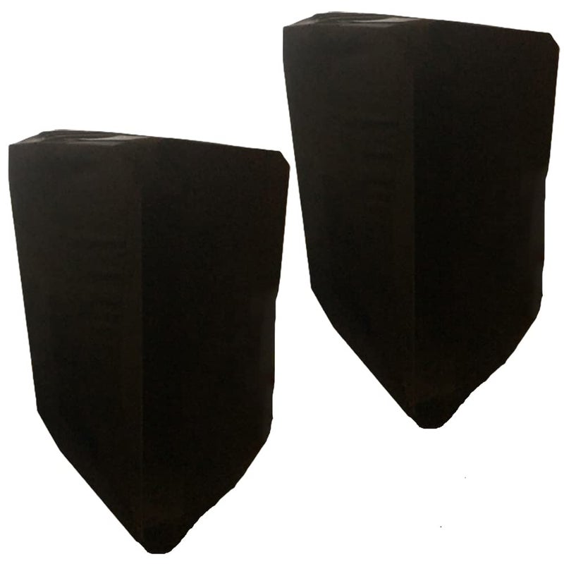 Skyour Black 101215 PA DJ Speaker Cover 2pcs Scrim Stretchy Speaker Cover for Wedding Church Club RSC128W 2PCSBlack - Image 2