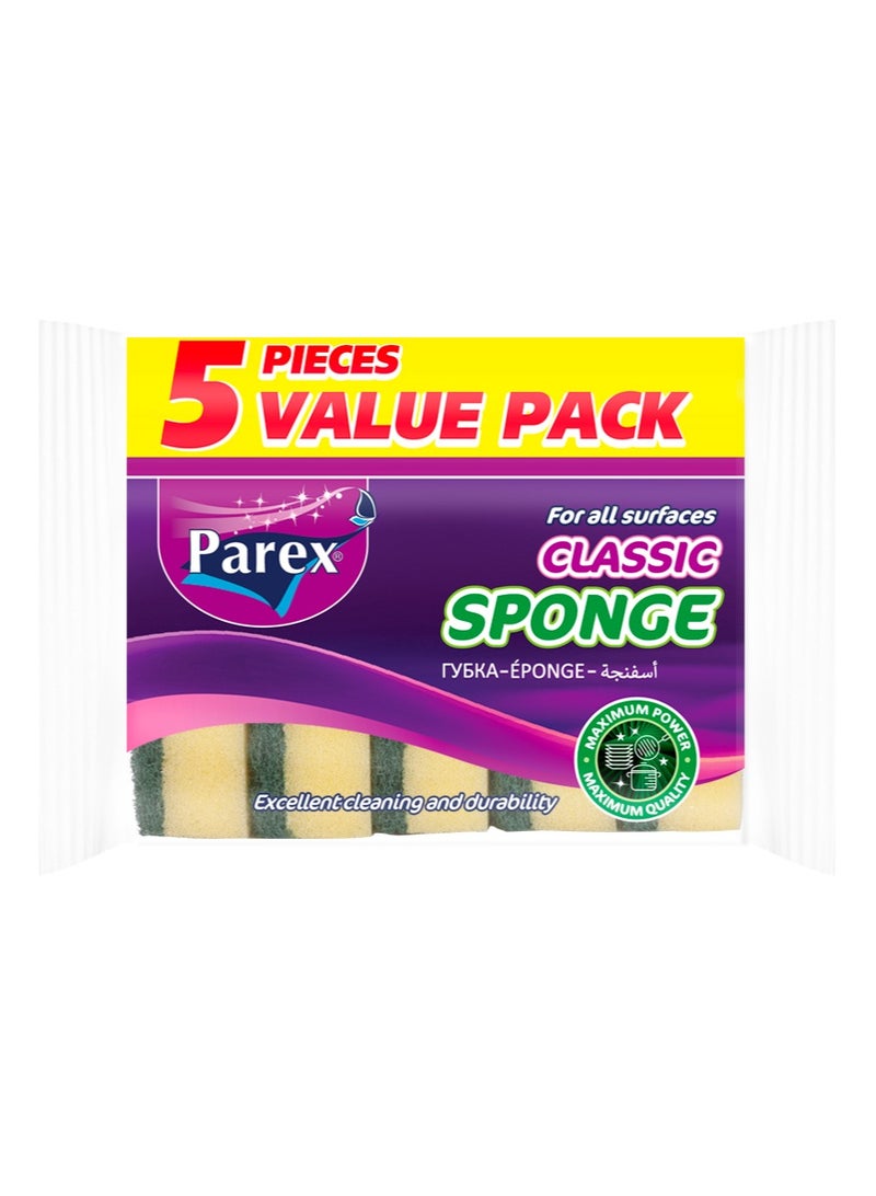 PAREX SPONGE GREEN  VALUE 5 PIECES