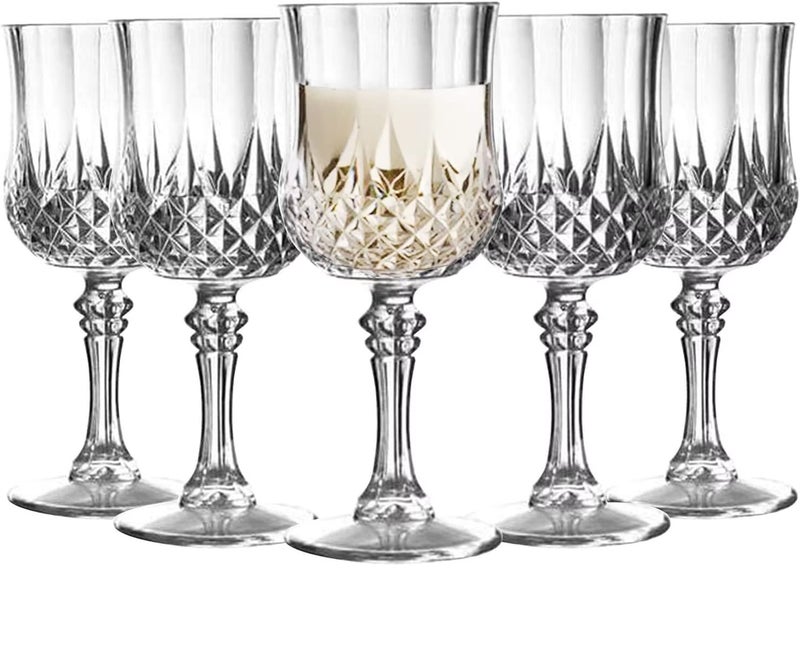 Ezalla Crystal Clear Wine Glasses Set of 6 Pcs 180 ml Red Wine Glass Lead Free Premium Glass - Image 1
