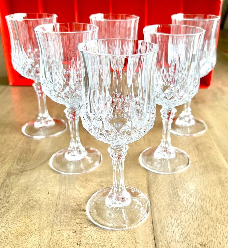 Ezalla Crystal Clear Wine Glasses Set of 6 Pcs 180 ml Red Wine Glass Lead Free Premium Glass - Image 2