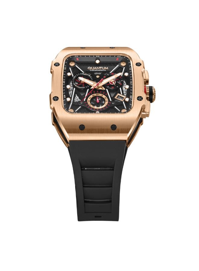 Quantum Men's Silicone Chronograph Watch HNG1080.655 - 43 mm - Image 5