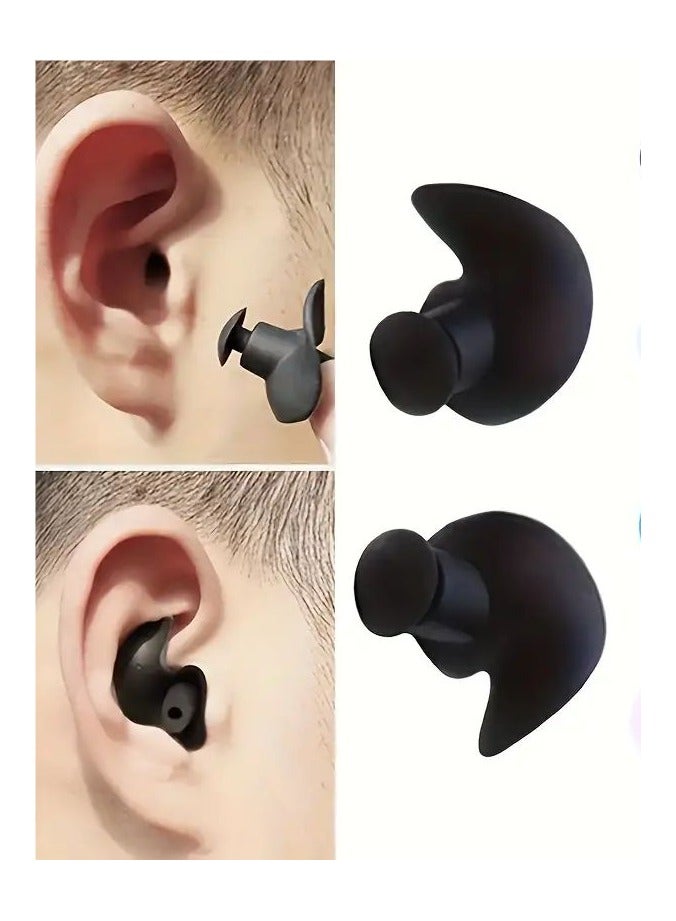 1 Pair Waterproof Silicone Soft Earplugs - Portable & Durable Swimming Accessories