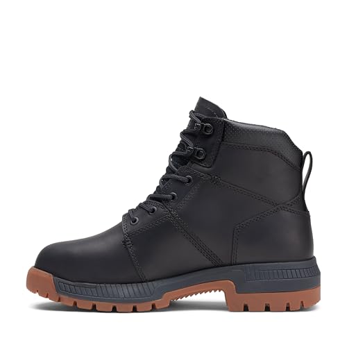 Timberland PRO Men's Montauk 6 Inch Steel Safety Toe Industrial Work Boot, Black/Gum, 6M - Image 2
