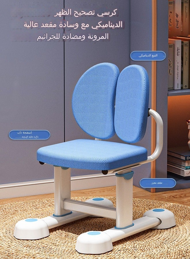 C&C Home Kids Desk and Chair Set Kids Furniture Kids Study Table and Chair Set, Height Adjustable Children Teens Study Table for Writing, Reading and Drawing Blue - Image 2