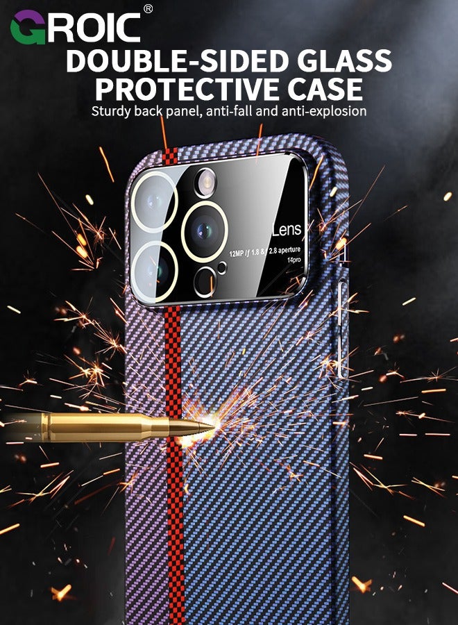 GROIC Phone Case for iPhone 15 Pro Max, Compatible Magnetic MagSafe, with Camera Protector,Carbon Fibre Cover,Shockproof Soft PC Phone Shell for iPhone 15 Pro Max 6.7 Inch - Image 5