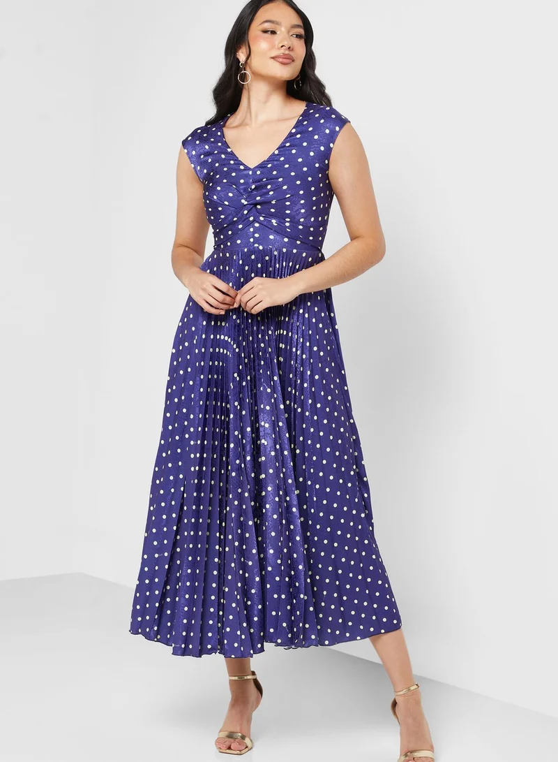 Closet Printed Tiered Dress