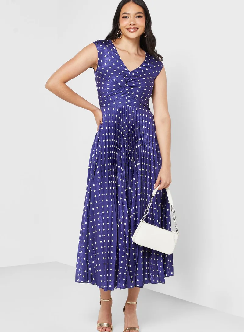 Closet Printed Tiered Dress
