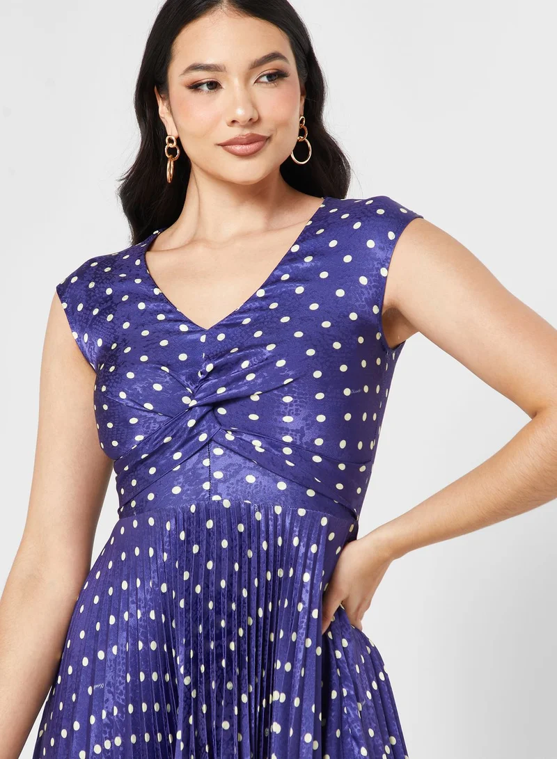 Closet Printed Tiered Dress