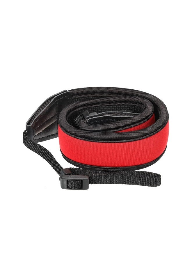Camera Strap, 1.6" Wide Neoprene Adjustable Soft Elastic Shock-proof Neck Shoulder Rope Holder for Outdoor Photography Camera, Red