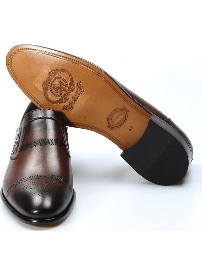 Fast Step Men's Leather Casual Classic Leather Loafer Shoes Brown 893ma4404 - Image 1