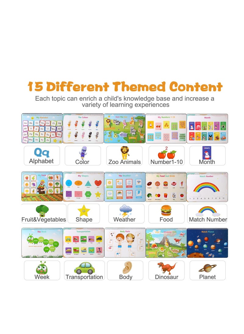 Y&D 2022 Montessori Busy Book for Kids Preschool Learning Activities Latest 30 Themed - Workbooks Activity Binders Travel Toys Toddlers Ages 3+, Autism Materials and Tracing Coloring Books  - Image 2