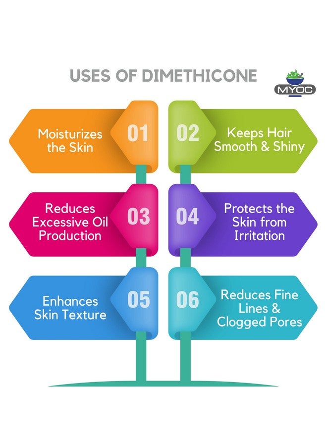 ميوك MYOC Pure Dimethicone سائل شفاف مضاد للرغوة ومنعم بدرجة تجميلية خالٍ من البارابين والمواد الملوثة للعناية الشخصية والجمالية في الشامبو والبلسم الأساسيات - 120 مل - Image 4