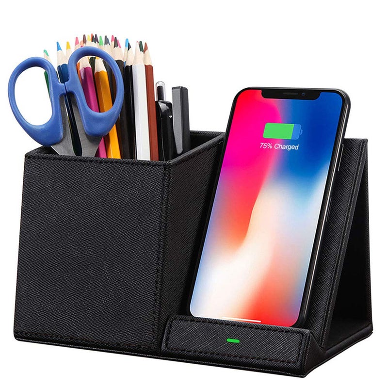 COSOOS Fast Wireless Charger with Desk Organizer Desk Phone Charger Compatible with 1515 Pro15 Pro Max14131211XS8 Plus Galaxy S21S20S10Note 10Note 9No AC Adapter