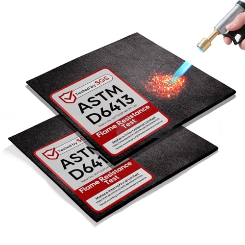 TOPDC 2 Pack Welding Blanket 12x12 Inch High Temp Resistant Carbon Felt Pad 5mm Thick Heat Shield Fabric Withstands 2200 UL94MSDS Certified FlexibleCuttable for Welding Soldering Grill Firepit - Image 1