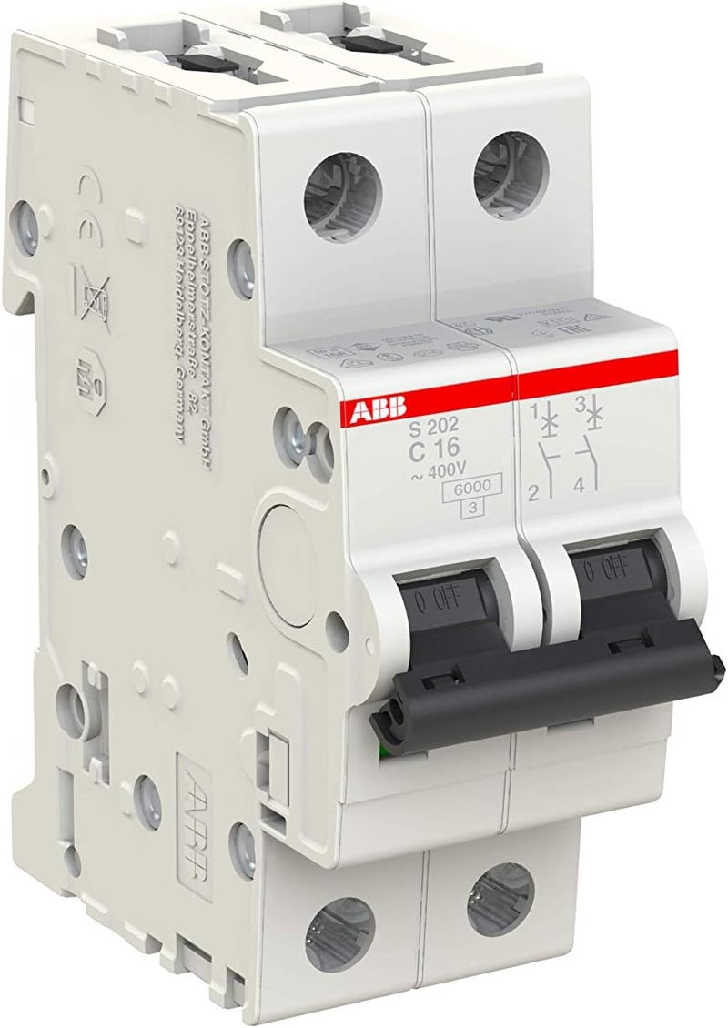 ABB Double Pole Miniature Circuit Breaker 16A - Image 3