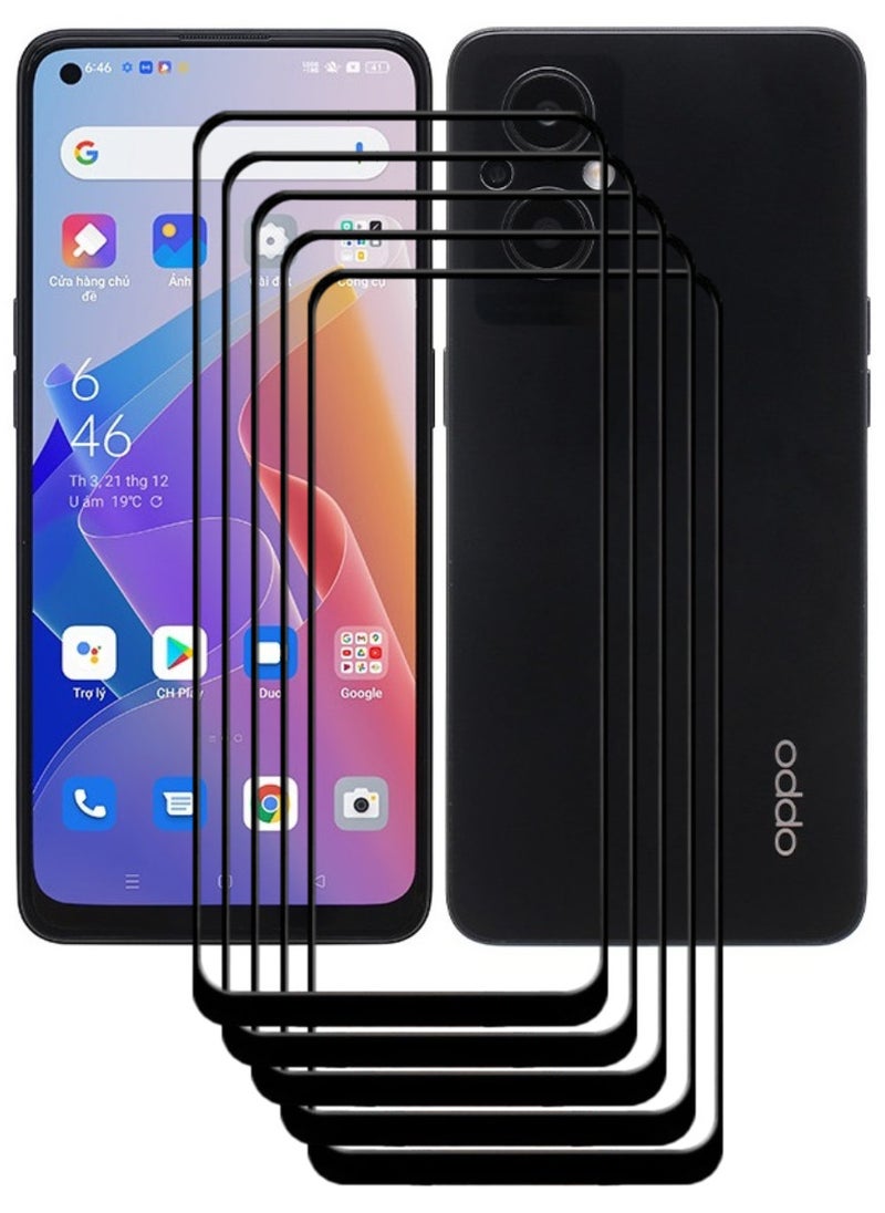 ACLIX 5 Pieces Antistatic ESD Dustproof Premium Quality High Definition Tempered Glass Screen Protector Designed For Oppo Reno7 Z 5G - Image 1