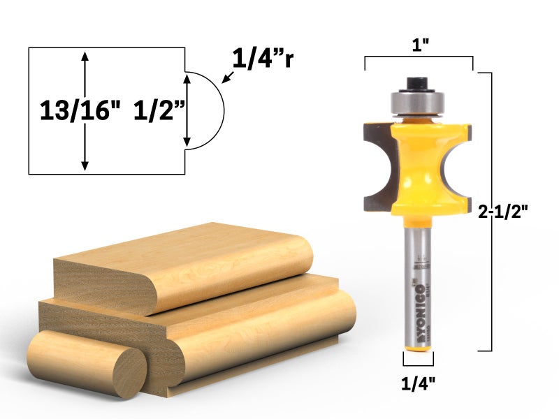 YONICO 13515q 5 Bit Bullnose Router Bit 1/4-Inch Shank - Image 4