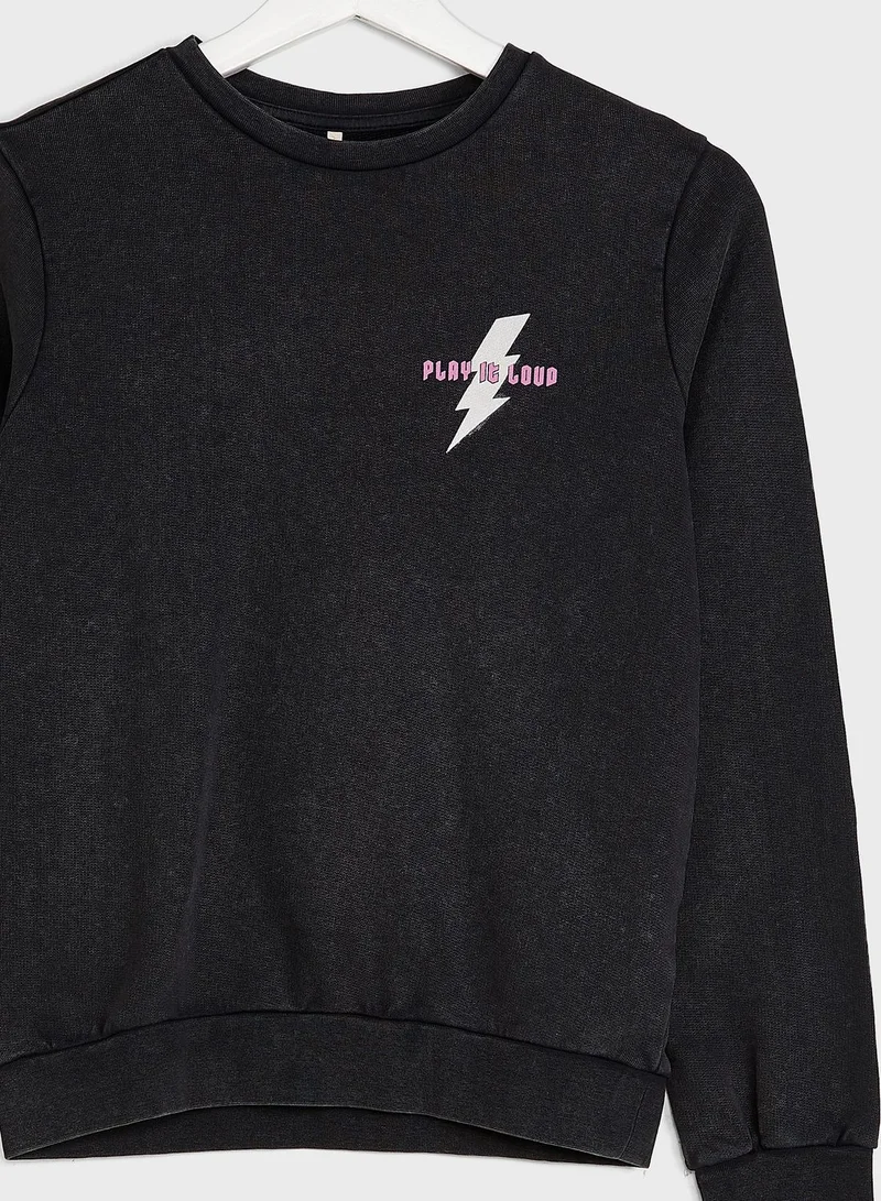 only_kids Kids Slogan Sweatshirt