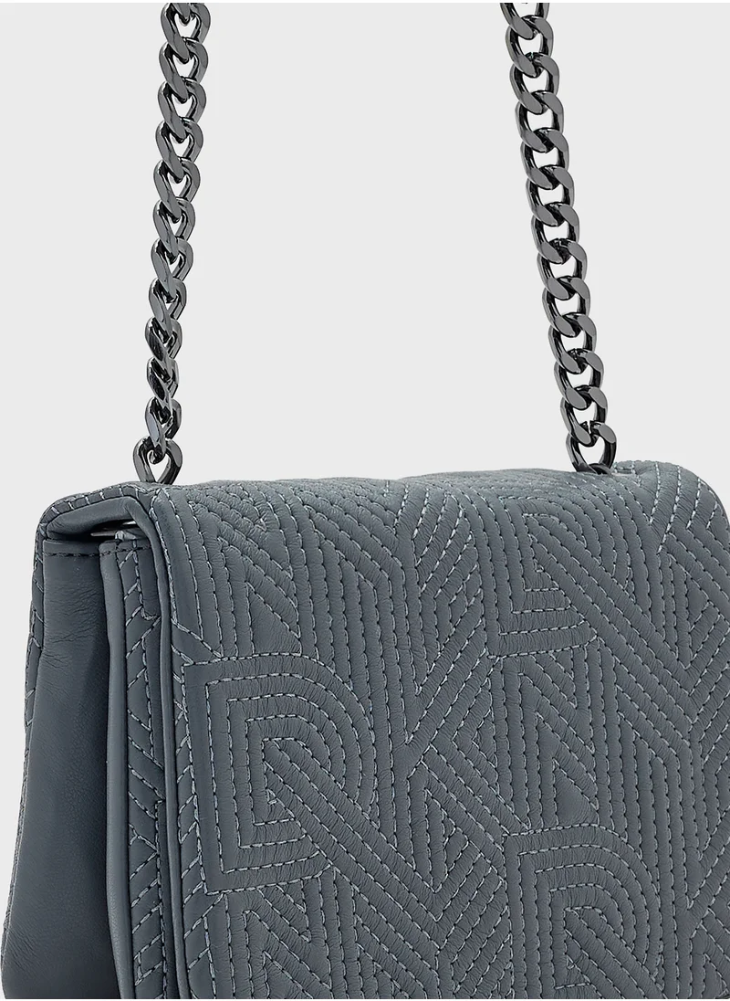 DKNY Desiree Flap Over Chain Detailed Crossbody